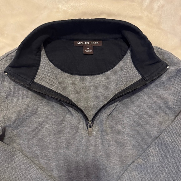 Michael Kors gray half-zip sweatshirt - Picture 3 of 8